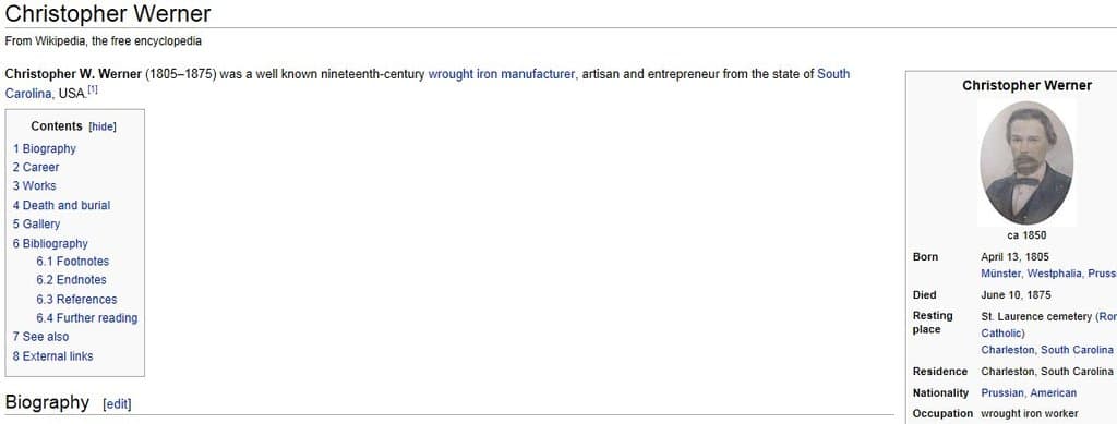 Ein Personenfoto mit einer Biografie und zusätzlichem Text.