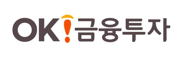 Ein schwarzes und oranges Logo mit dem Wort "OK" in Koreanisch auf einem weißen Hintergrund.