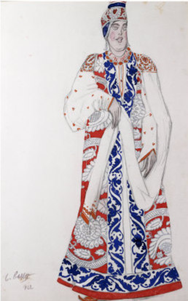 Eine Zeichnung eines Mannes in einem 18. Jahrhundert König von England Kostüm, der majestätisch mit gekreuzten Armen steht, trägt eine Krone und einen langen, farbenfrohen Umhang mit detaillierten Verzierungen.