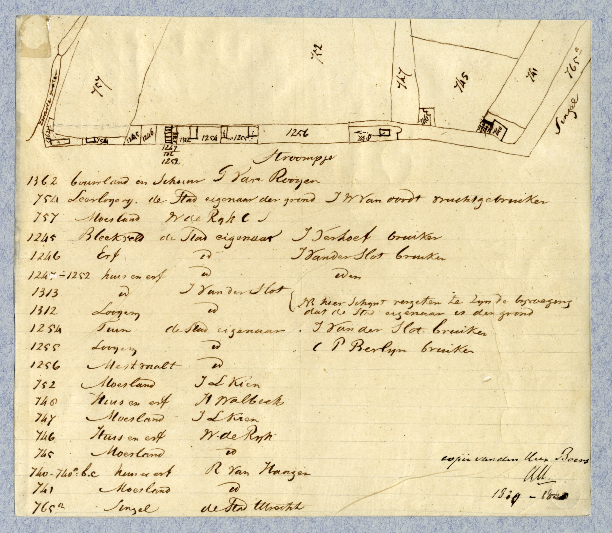 Ein detaillierter Stadtplan auf Papier, der Straßen, Gebäude und Sehenswürdigkeiten zeigt und von Text begleitet wird, der zusätzliche Informationen zur Stadt liefert.