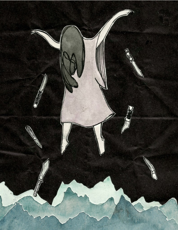 Ein Graffiti-Kunstwerk ist prominent in der Mitte des Bildes zu sehen.